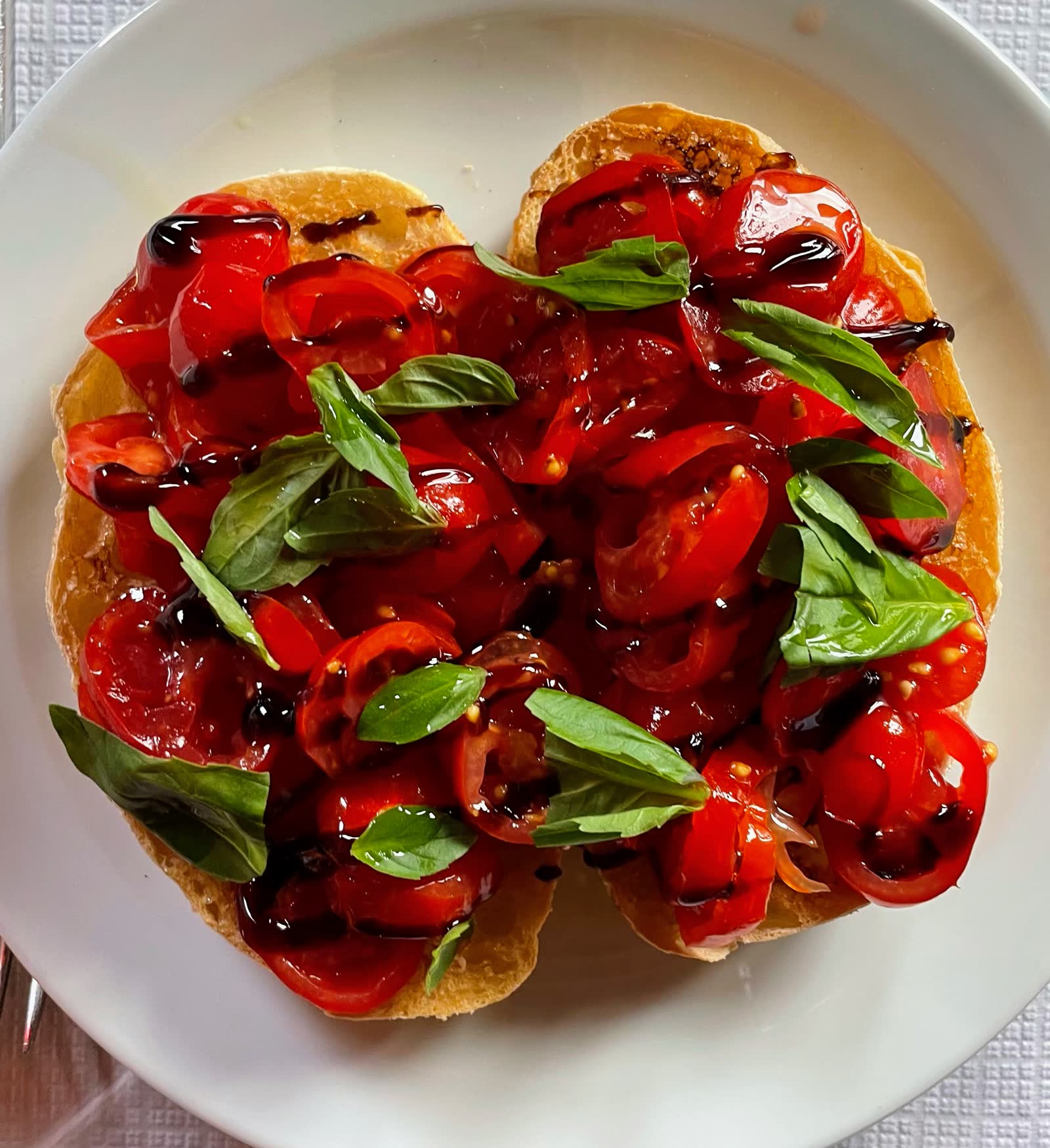 Bruschetta with datterini tomato and basil